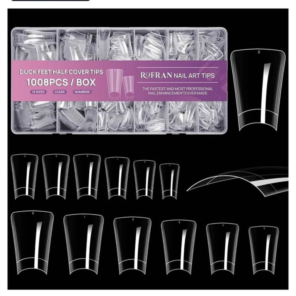 1008pcs Duck Nail Tips